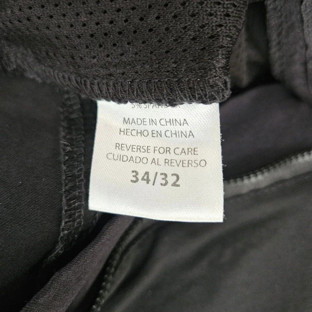 Swiss Alps Casual Pants Men's 34x32 Black Comfort Stretch Performance